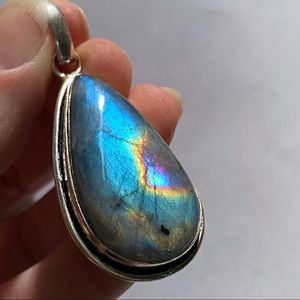Natural Labradorite Spectrolite Pendant